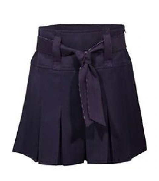 Us Polo Assn Navy Scooter/Pleated Girls Skirt With Pink Belt 